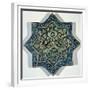 Star-Shaped Overglaze Leaf-Gilded Tile in the Style of Takht-E Solaiman, 13th-14th Century-null-Framed Giclee Print