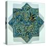 Star-Shaped Overglaze Leaf-Gilded Tile in the Style of Takht-E Solaiman, 13th-14th Century-null-Stretched Canvas