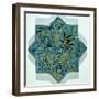 Star-Shaped Overglaze Leaf-Gilded Tile in the Style of Takht-E Solaiman, 13th-14th Century-null-Framed Giclee Print