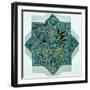 Star-Shaped Overglaze Leaf-Gilded Tile in the Style of Takht-E Solaiman, 13th-14th Century-null-Framed Giclee Print