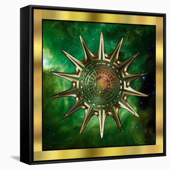 Star Ship-Art Deco Designs-Framed Stretched Canvas