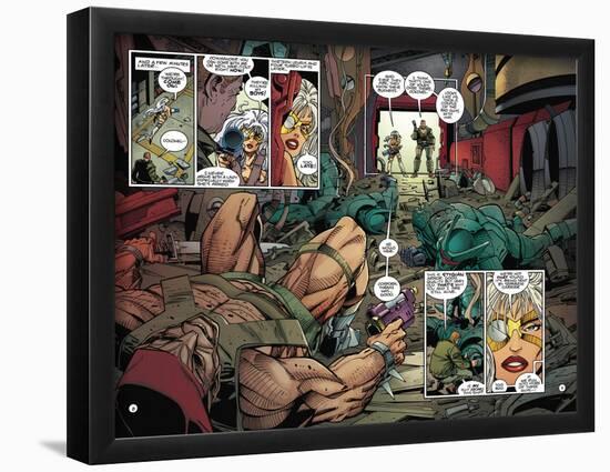 Star Slammers Issue No. 6: The Minoan Agendas, Chapter 3: The Invaders - Page 8-Walter Simonson-Framed Poster