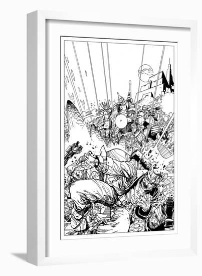 Star Slammers No. 1 Cover - Inks-Walter Simonson-Framed Art Print