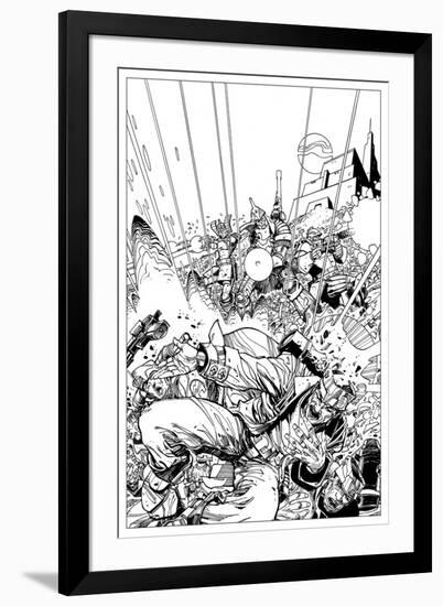 Star Slammers No. 1 Cover - Inks-Walter Simonson-Framed Art Print