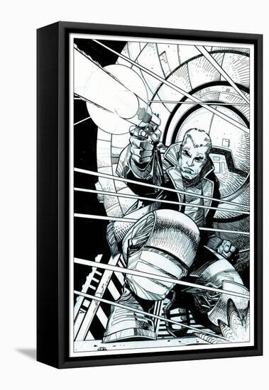 Star Slammers No. 5 Cover - Inks-Walter Simonson-Framed Stretched Canvas
