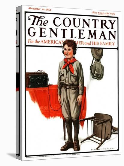 "Star Spangled Banner," Country Gentleman Cover, November 10, 1923-Katherine R. Wireman-Stretched Canvas