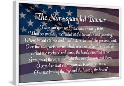 'Star-spangled Banner Lyrics Poster' Prints | AllPosters.com