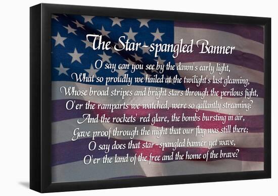 Star-spangled Banner Lyrics Poster-null-Framed Poster