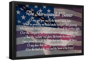 Star-spangled Banner Lyrics Poster-null-Framed Poster