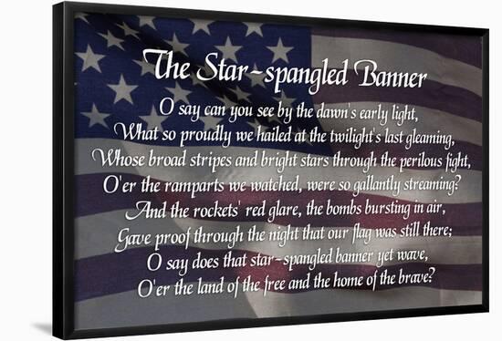 Star-spangled Banner Lyrics Poster-null-Framed Poster