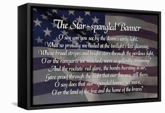 Star-spangled Banner Lyrics-null-Framed Stretched Canvas