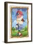 Star spangled birdhouse-Julie Goonan-Framed Giclee Print