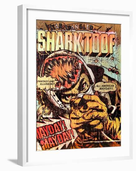 Star Spangled Shark Toof-Shark Toof-Framed Art Print