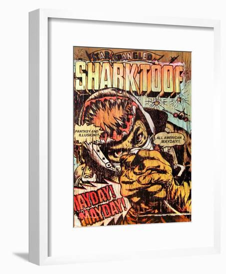 Star Spangled Shark Toof-Shark Toof-Framed Art Print