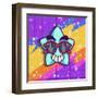 Star Splatter 2-Andrea Buenfil-Framed Art Print