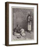 Star Stone Dealer (Moorman) in Ceylon and a Native Lapidary-null-Framed Giclee Print