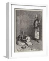 Star Stone Dealer (Moorman) in Ceylon and a Native Lapidary-null-Framed Giclee Print