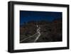 Star Trail Above the Feathers in Vantage, Washington While a Headlamp Passes By-Dan Holz-Framed Photographic Print