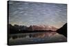 Star Trail over Mont Blanc Range Seen from Lac Des Cheserys-Roberto Moiola-Stretched Canvas