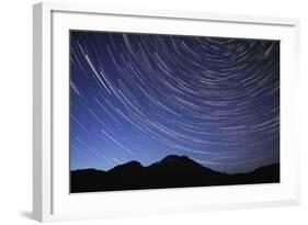 Star Trail with South Sister Mountain, Oregon, USA-Jamie & Judy Wild-Framed Photographic Print