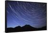 Star Trail with South Sister Mountain, Oregon, USA-Jamie & Judy Wild-Framed Stretched Canvas