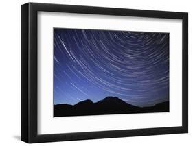 Star Trail with South Sister Mountain, Oregon, USA-Jamie & Judy Wild-Framed Photographic Print