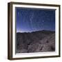Star Trails Above Coachwhip Canyon in Anza Borrego Desert State Park, California-null-Framed Photographic Print