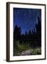 Star Trails Above Summit Lake in Lassen Volcanic National Park, California-null-Framed Photographic Print