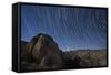 Star Trails Above the San Ysidro Mountains, California-null-Framed Stretched Canvas
