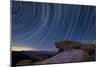 Star Trails and a Granite Rock Outcropping Overlooking Anza Borrego Desert State Park-null-Mounted Photographic Print