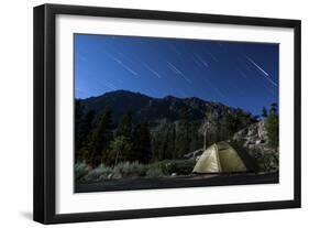 Star Trails and a Lone Tent in the Inyo National Forest, California-null-Framed Photographic Print