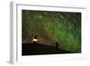 Star Trails and Aurora Borealis or Northern Lights, Iceland-Arctic-Images-Framed Photographic Print