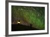 Star Trails and Aurora Borealis or Northern Lights, Iceland-Arctic-Images-Framed Photographic Print
