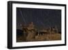 Star Trails and Intricate Sand Tufa Formations at Mono Lake, California-null-Framed Photographic Print