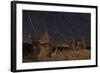 Star Trails and Intricate Sand Tufa Formations at Mono Lake, California-null-Framed Photographic Print