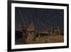 Star Trails and Intricate Sand Tufa Formations at Mono Lake, California-null-Framed Photographic Print