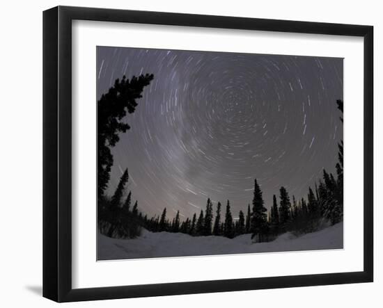 Star Trails and Milky Way-Stocktrek Images-Framed Premium Photographic Print