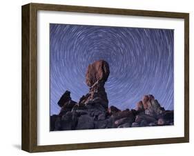 Star Trails Around the Northern Pole Star, Arches National Park, Utah-Stocktrek Images-Framed Premium Photographic Print