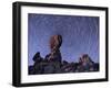 Star Trails Around the Northern Pole Star, Arches National Park, Utah-Stocktrek Images-Framed Premium Photographic Print