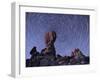 Star Trails Around the Northern Pole Star, Arches National Park, Utah-Stocktrek Images-Framed Premium Photographic Print