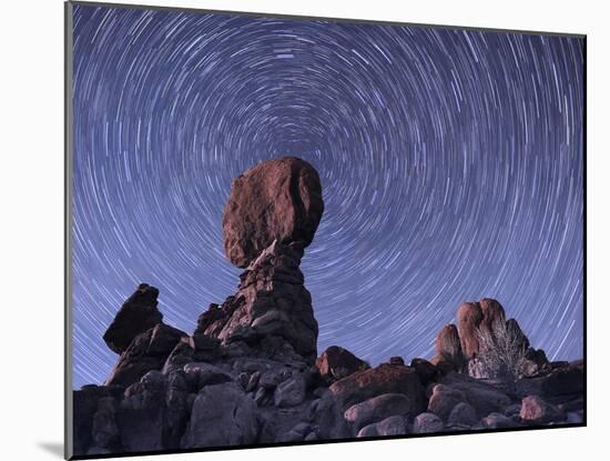 Star Trails Around the Northern Pole Star, Arches National Park, Utah-Stocktrek Images-Mounted Premium Photographic Print