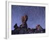 Star Trails Around the Northern Pole Star, Arches National Park, Utah-Stocktrek Images-Framed Photographic Print