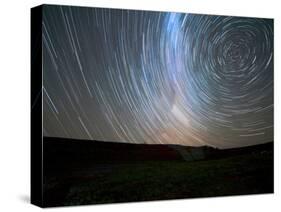 Star Trails around the South Celestial Pole, Somuncura, Argentina-Stocktrek Images-Stretched Canvas