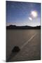 Star Trails at the Racetrack Playa in Death Valley National Park, California-null-Mounted Photographic Print