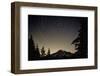 Star Trails Circle Above Mount Rainier-null-Framed Premium Photographic Print