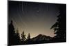 Star Trails Circle Above Mount Rainier-null-Mounted Premium Photographic Print