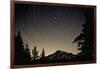 Star Trails Circle Above Mount Rainier-null-Framed Photographic Print