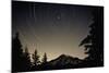 Star Trails Circle Above Mount Rainier-null-Mounted Photographic Print