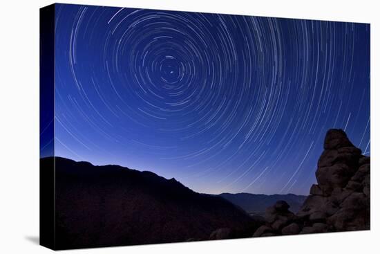 Star Trails from a Vista in Anza Borrego Desert State Park, California-null-Stretched Canvas