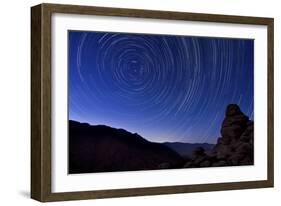 Star Trails from a Vista in Anza Borrego Desert State Park, California-null-Framed Photographic Print